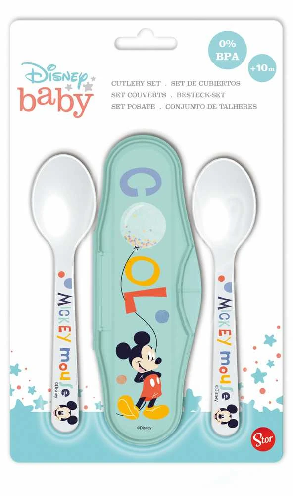 Mickey Mouse Mikio pelytė - 2 šaukšteliai maitinimui + dėklas (kietas)