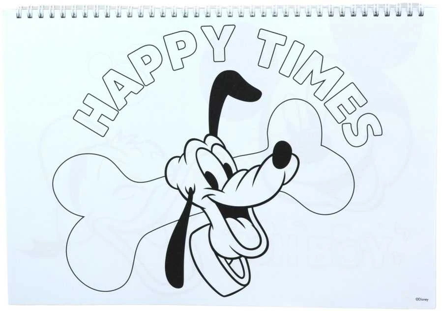 Disney Mickey Oh Boy A/4 spiralinė eskizų knygelė su 40 lapų ir lipdukais