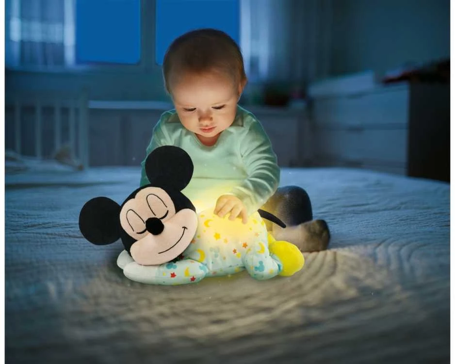 „Disney Mickey“ pliušinis žaislas „Tummy-Time Sleep Aid“, „Clementoni“