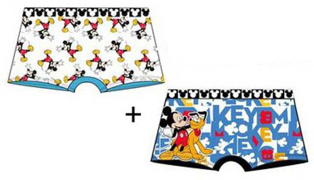 Disney Mickey vaikiški bokseršortai, 2 vnt. pakuotėje, 2/3 metai