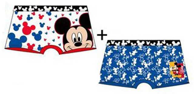 „Disney Mickey“ vaikiškos bokseriai, 2 vnt. pakuotėje, 2/3 metai