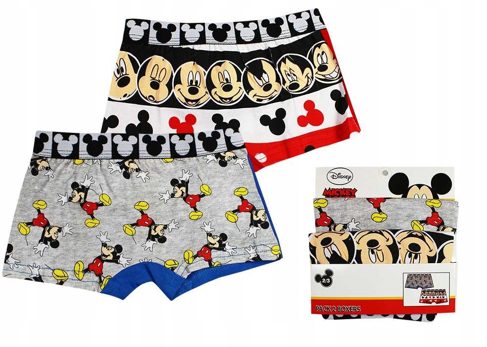 Disney Mickey vaikiškos bokserinės kelnaitės, 2 vnt. pakuotėje, 2/3 metai