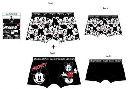 Disney Mickey vyriški bokseršortai, 2 vnt. pakuotėje, M