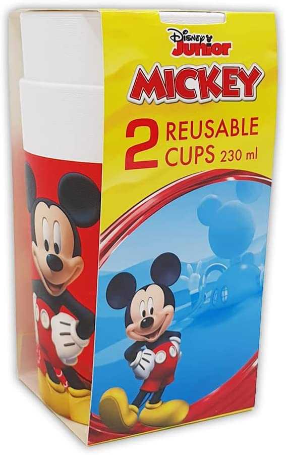 Disney Mikio žaismingas plastikinių puodelių 2 dalių rinkinys 230 ml