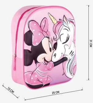 Disney Minnie 3D kuprinė, krepšys 31 cm