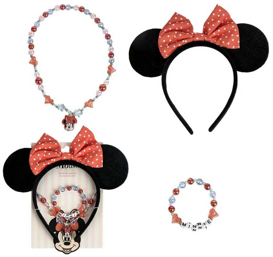 Papuošalų komplektas Minnie Mouse Rožinė 3 Dalys