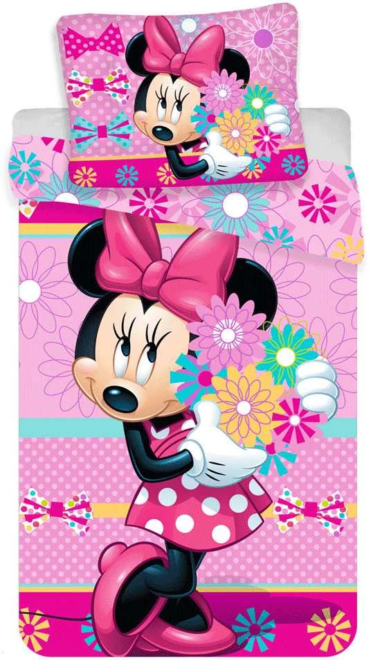Jerry Fabrics Vaikiška patalynė MINNIE MOUSE DISNEY medvilninė antklodė 140x200 pagalvė 70x90