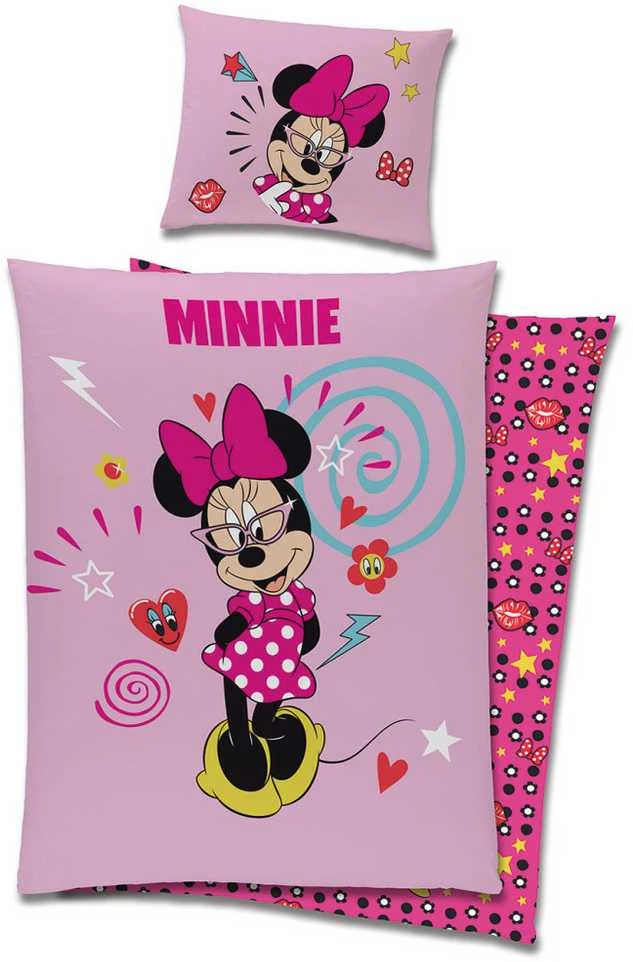 Patalynė bawełniana 140x200 Myszka Mini rožinė C24