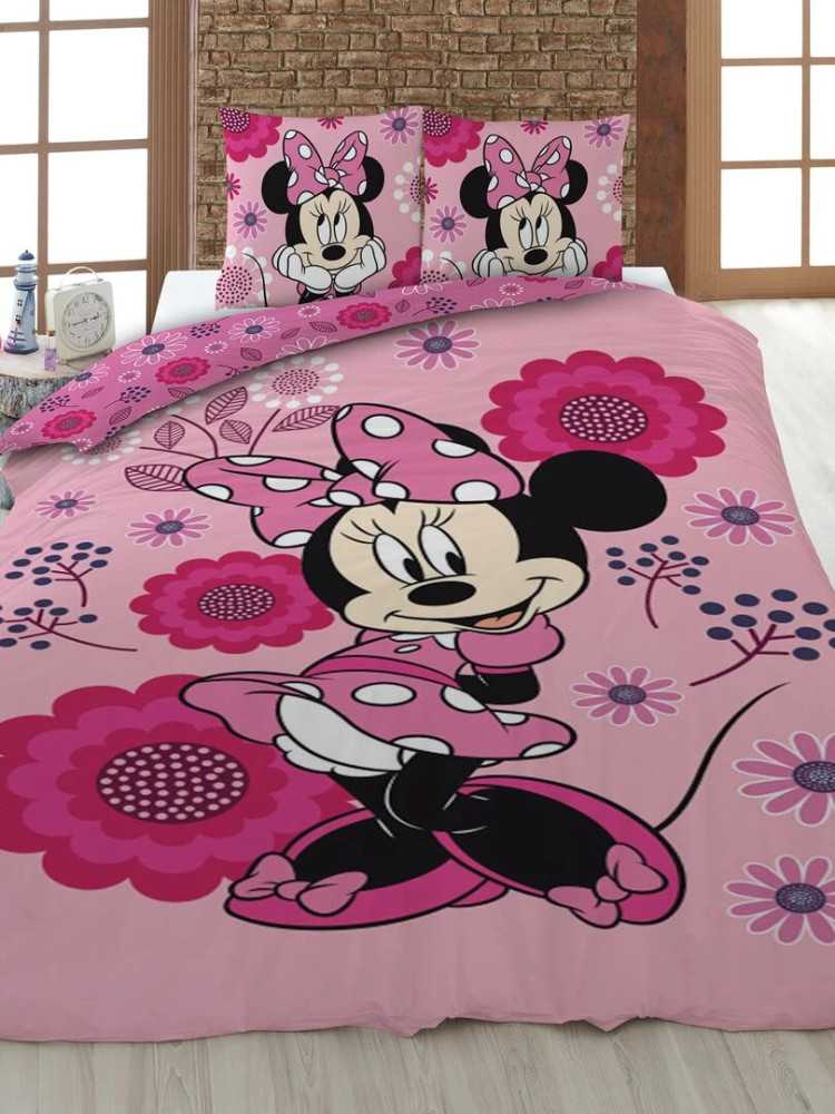 „Disney Minnie Flowers“ patalynės užvalkalas, 140–200 cm, 63–63 cm mikropluošto