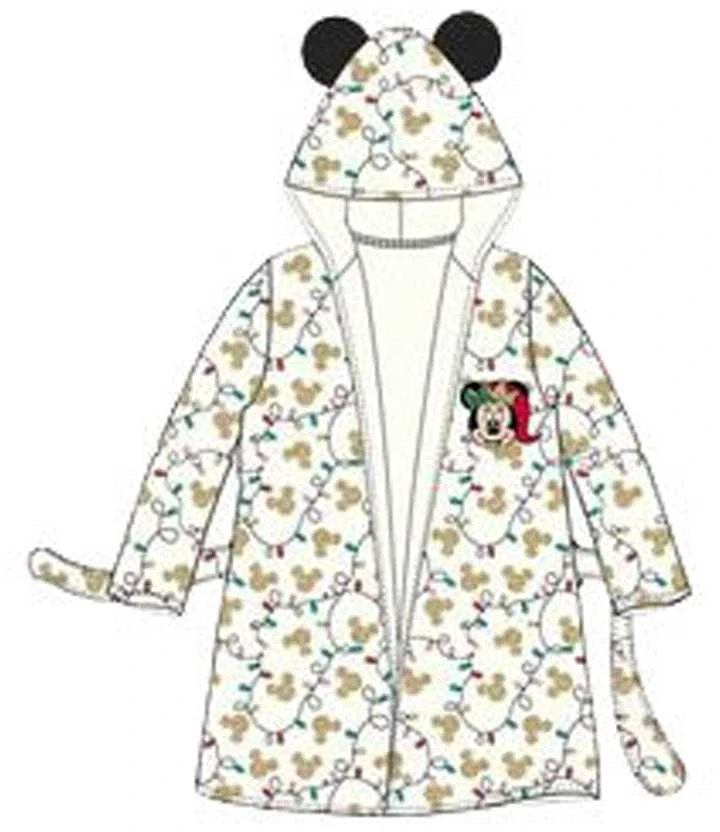 Disney Minnie girliandų formos kalėdinis vaikiškas chalatas 8 metai / 128 cm