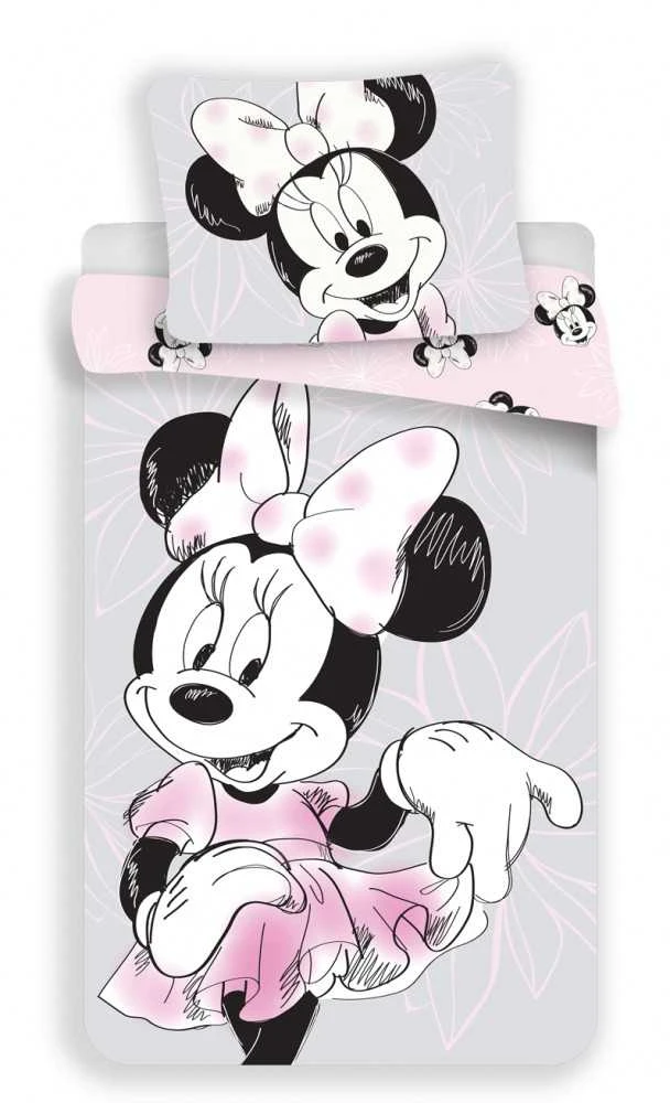 Patalynė bawełniana 140x200 Myszka Mini 1575 Minnie Mouse poszewka 70x90 JF 02