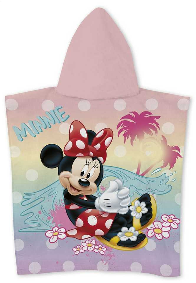 Disney Minnie Happy Days paplūdimio rankšluostis pončas 55x110 cm (greitai džiūstantis)