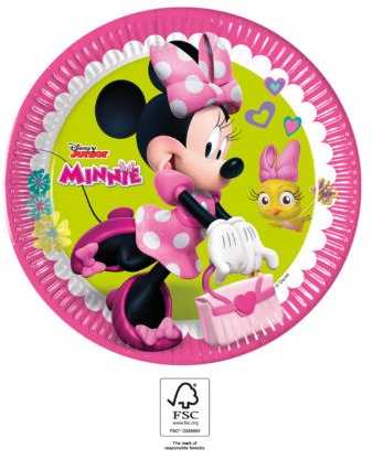 PROCOS Minnie Mouse Happy Helpers popierinės lėkštės, 23 cm, 8 vnt.