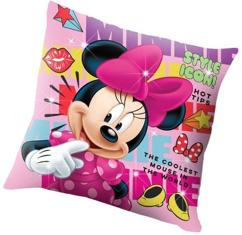 Disney Minnie LED šviečianti pagalvėlė, dekoratyvinė pagalvėlė 40x40 cm