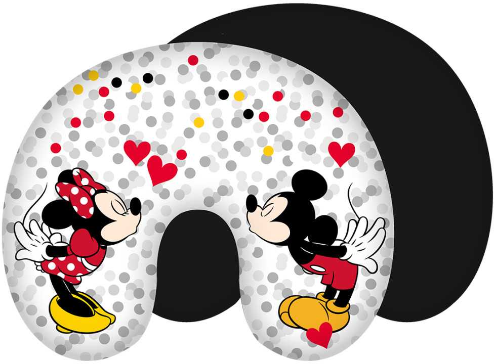 Poduszka turystyczna rogal Myszki Miki i Mini Minnie i Mickey Mouses kolorowa August 23