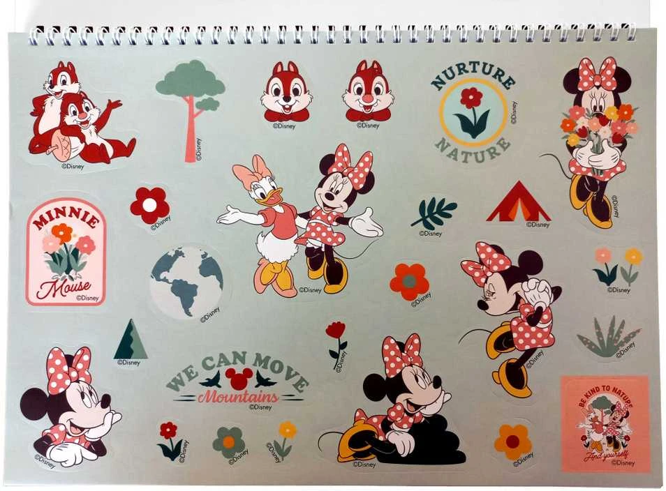 Disney Minnie Nomadic Spirit A/4 spiralinis eskizų sąsiuvinis su 40 lapų ir lipdukais