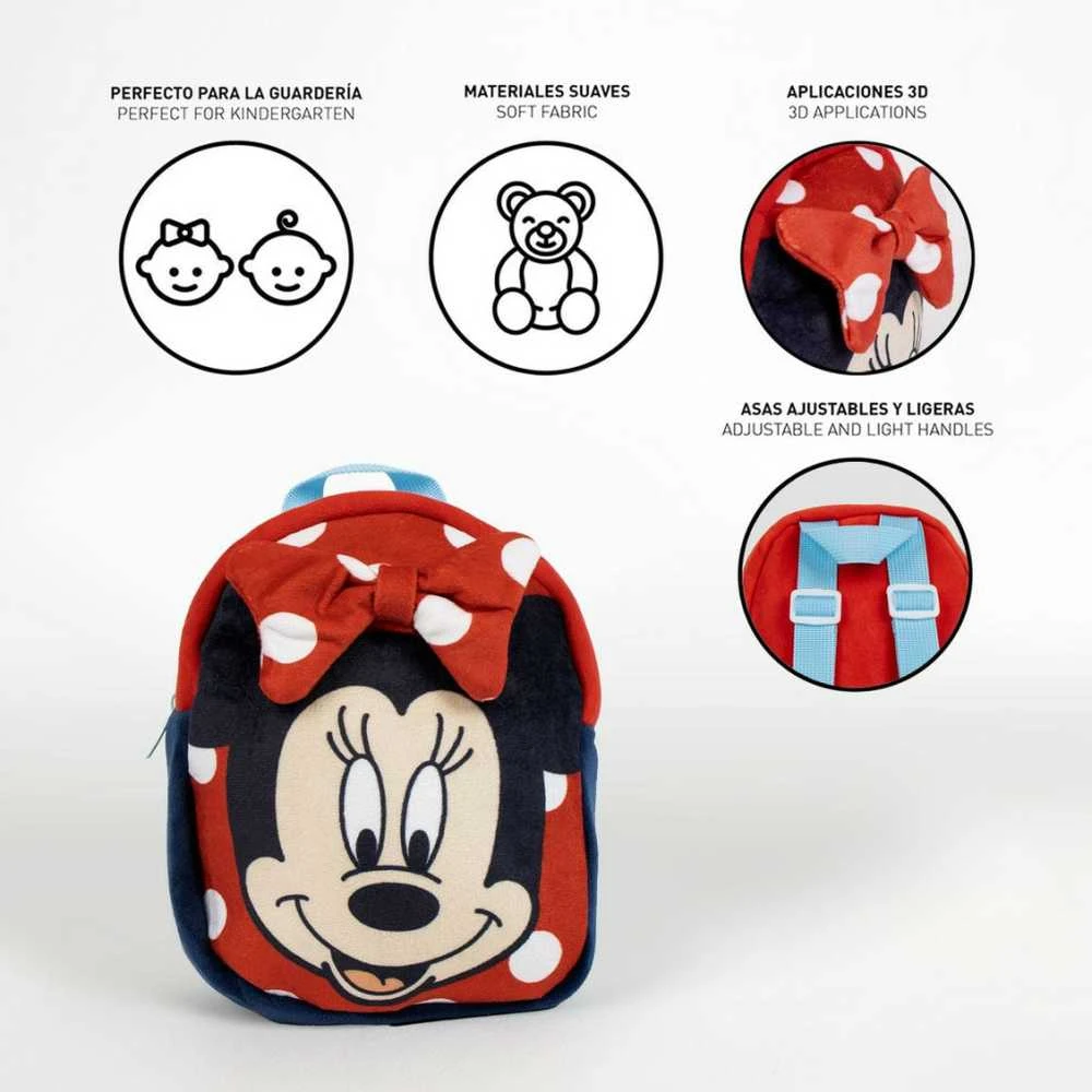 „Disney Minnie“ pliušinė kuprinė, krepšys 22 cm