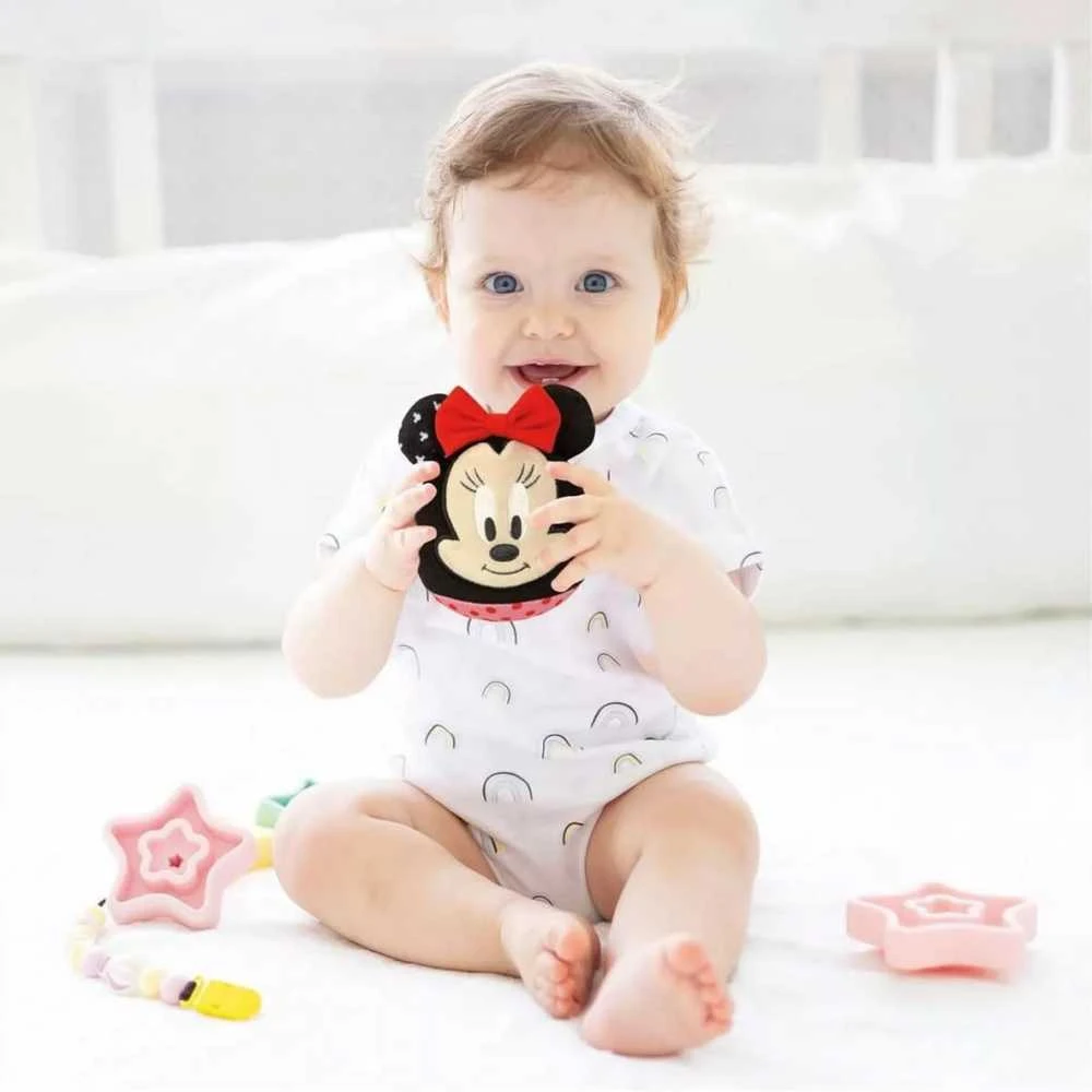 Disney Minnie pliušinis kamuoliukas, kūdikio barškutis Clementoni