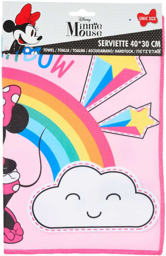 Disney Minnie Rainbow rankšluostis, veido rankšluostis, 40x30 cm