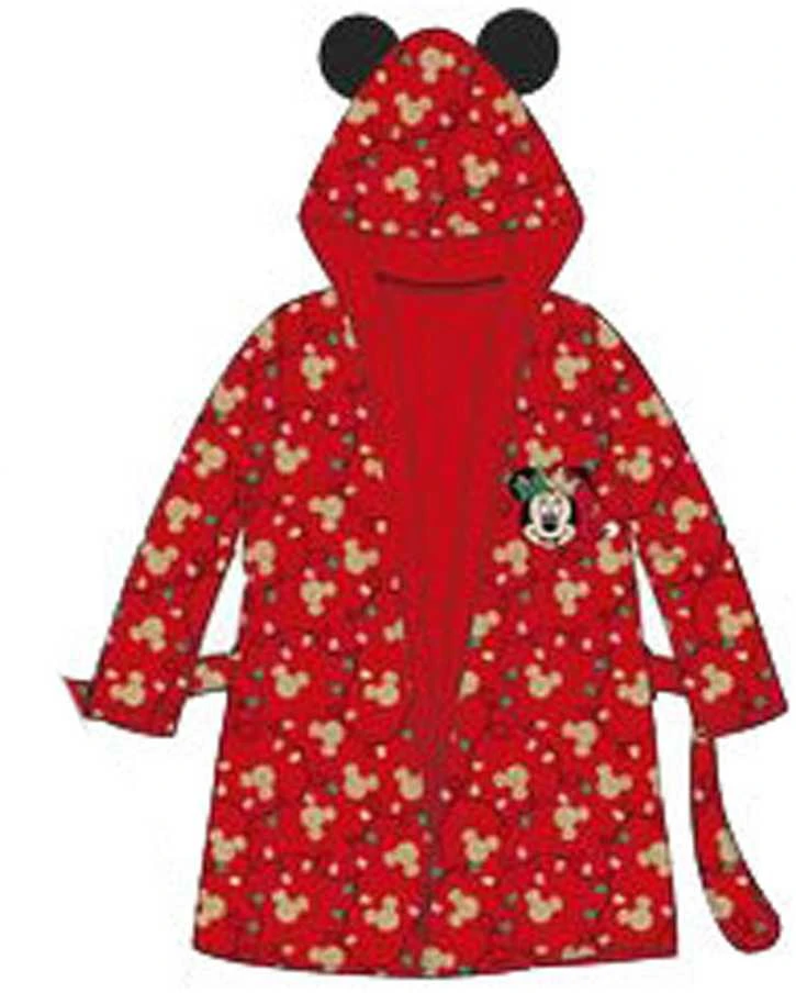 Disney Minnie raudonas girliandinis kalėdinis vaikiškas chalatas 3 metai / 98 cm