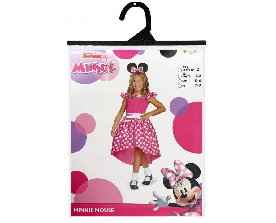 GoDan Disney karnavalinis kostiumas mergaitėms Minnie Mouse puošni suknelė 110-122 cm (5-6 metai)