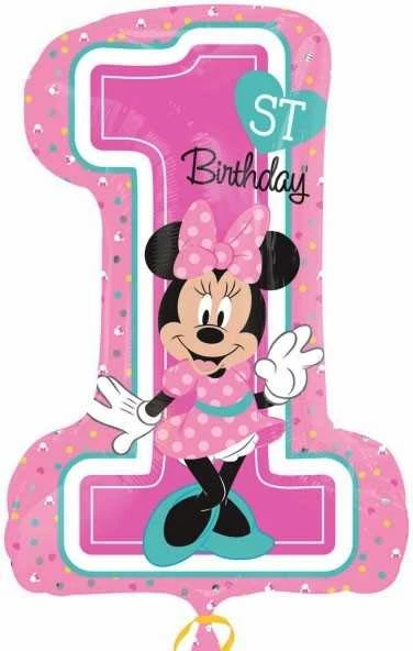AMSCAN Balon foliowy Cyfra Minnie 1 urodziny (3435201)
