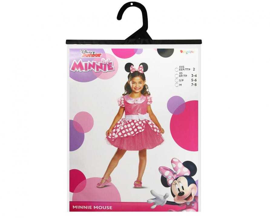GoDan Minnie Rožinė Deluxe kostiumas, dydis XS, 3-4 metai