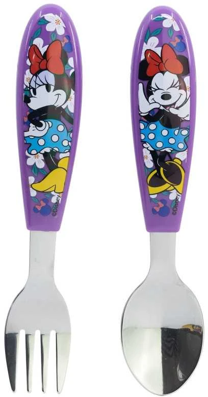 „Disney Minnie Sunshine“ metalinis ergonomiškas stalo įrankių rinkinys – 2 dalys