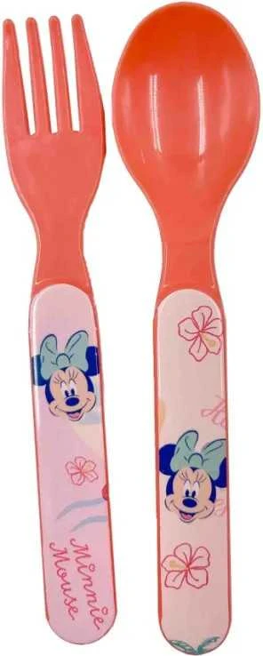 Disney Minnie vasarinė sumuštinių dėžutė + stalo įrankių rinkinys