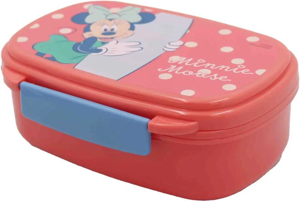 Disney Minnie vasarinė sumuštinių dėžutė + stalo įrankių rinkinys
