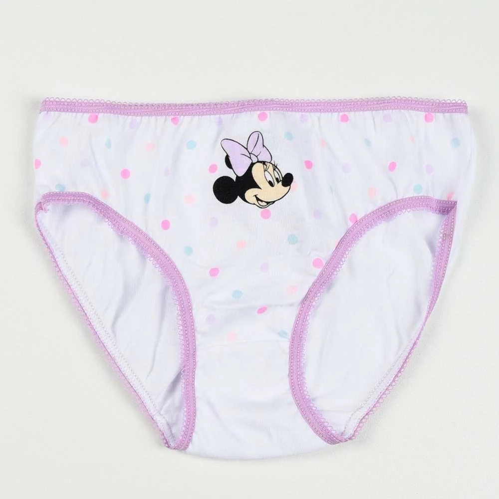 Disney Minnie Violetinė Dots vaikiški apatiniai, kelnaitės, 3 vnt. pakuotėje 6-8 metų / 116-128 cm