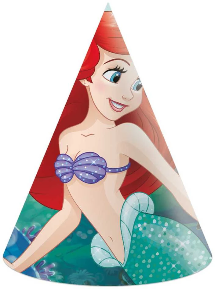 „GoDan Ariel Disney“ popierinės kepuraitės, 6 vnt.