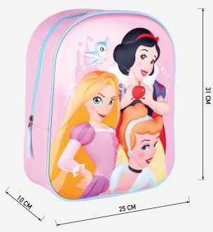 Disney Princess 3D kuprinė, krepšys 31 cm
