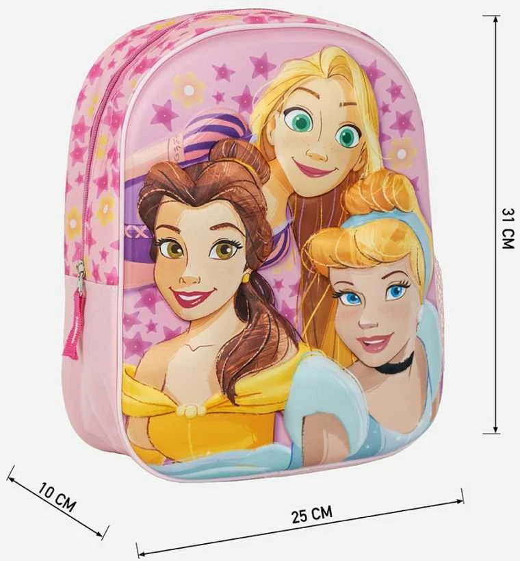 Disney Princess 3D kuprinė, krepšys 31 cm