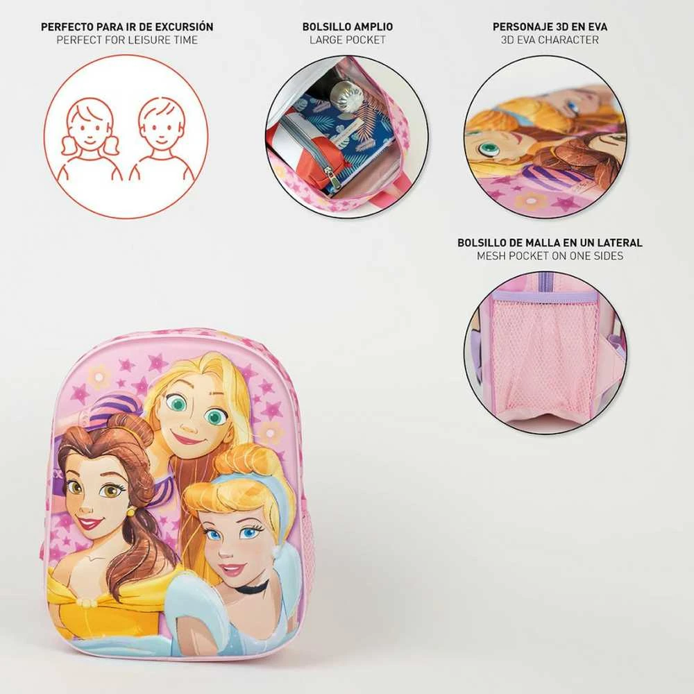 Disney Princess 3D kuprinė, krepšys 31 cm
