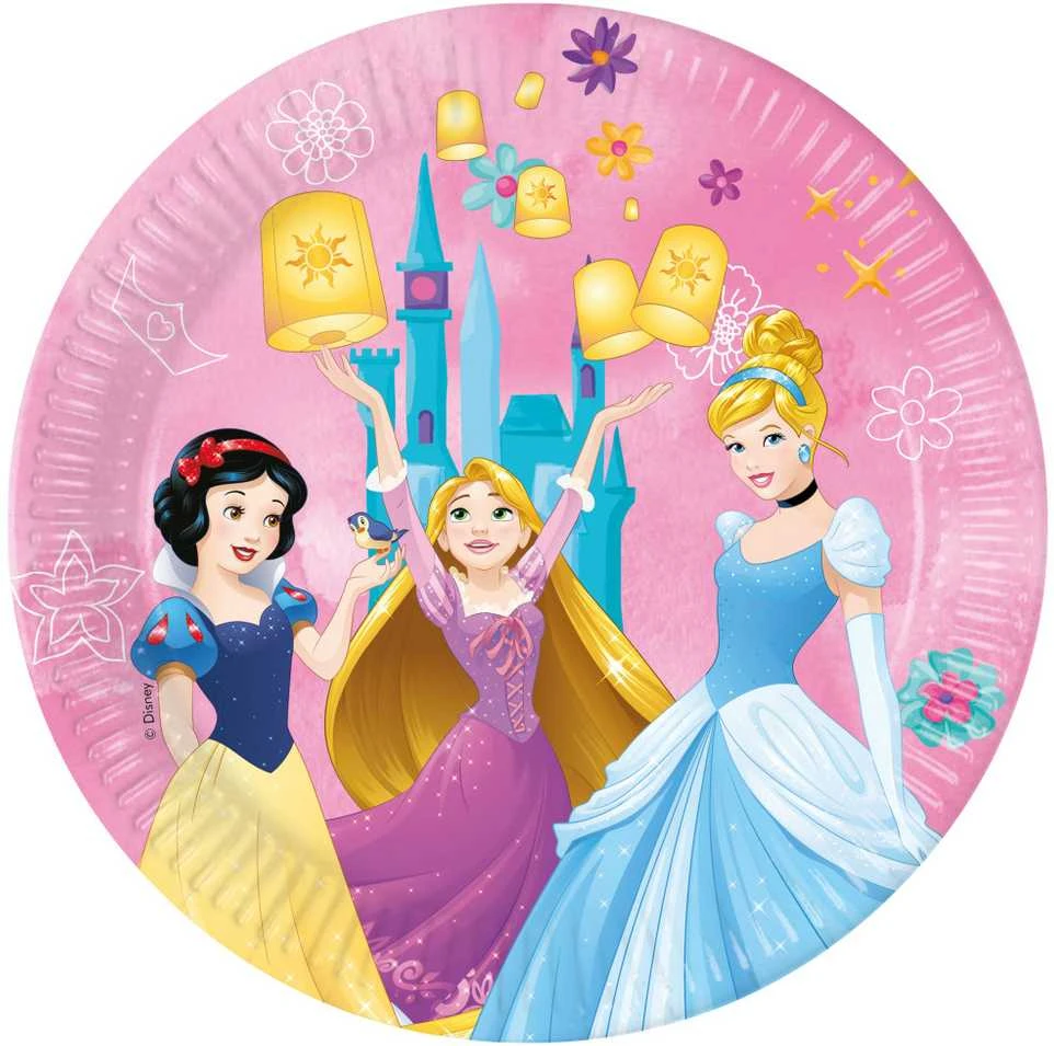 Globos Europe Bv GoDan Princesės gyvos istorijos popierinės lėkštės 23 cm 8 vnt.