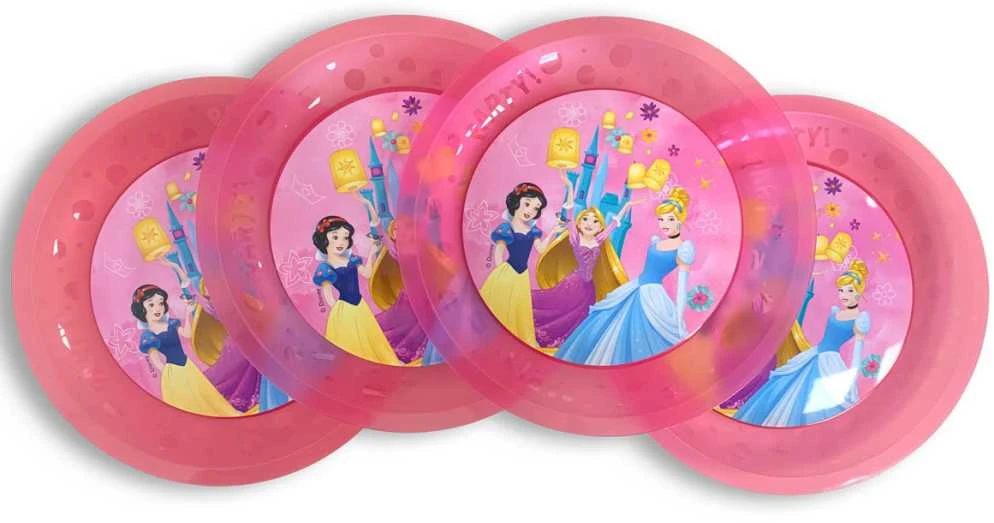 "Disney" princesės lėkštės, 4 dalių rinkinys, 21 cm