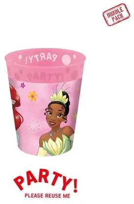 Disney Princess „Live Your Story“ mikro plastiko puodelių rinkinys, 4 vnt., po 250 ml