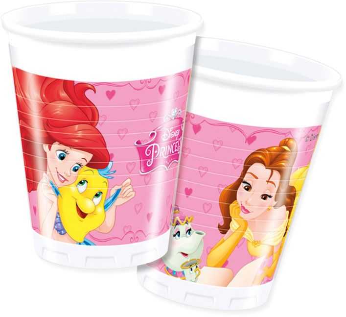 GoDan Princess Dreaming plastikiniai puodeliai 200ml 8vnt
