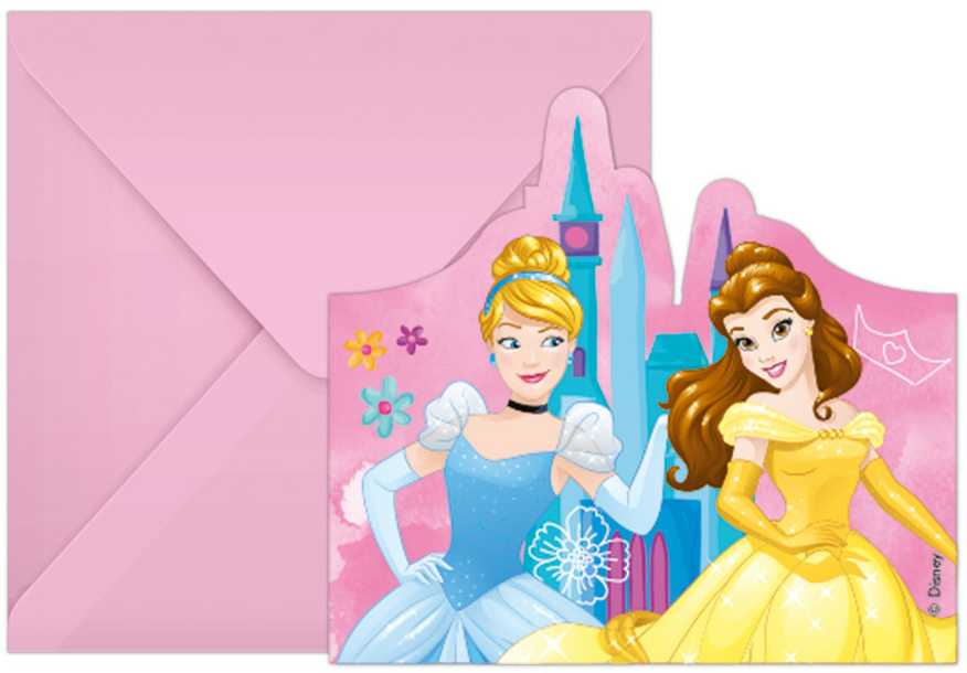 Globos Europe Bv „GoDan“ kvietimai su vokais „Princess Live Sty“ 6 vnt.