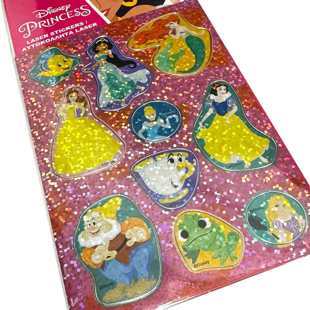 „Disney Princess“ spindinčių holografinių lipdukų rinkinys