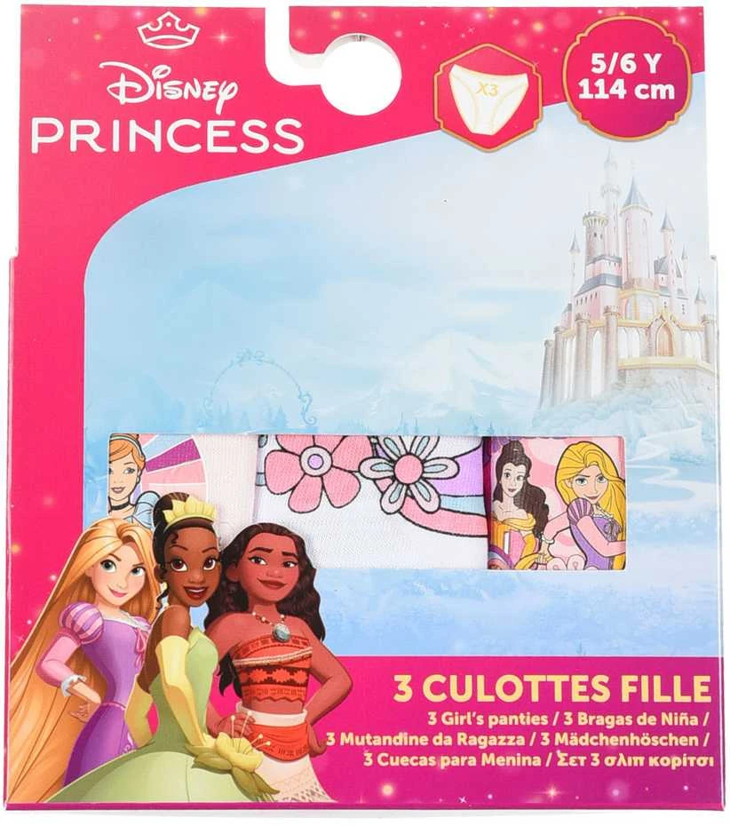 Disney Princess vaikiški apatiniai, kelnaitės (3 vnt./pakuotė, 3/4 metai)