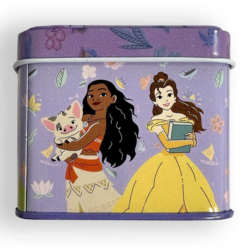 Disney Princess violetinė mini metalinė dėžutė 7,5 cm