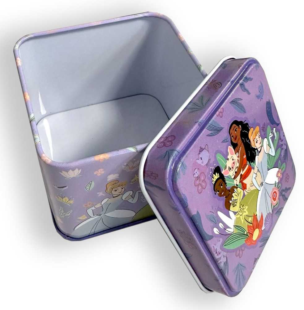 Disney Princess violetinė mini metalinė dėžutė 7,5 cm