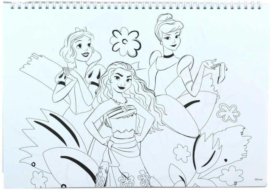 „Disney Princess Your World“ A/4 spiralinė eskizų knyga su 40 lapų ir lipdukais