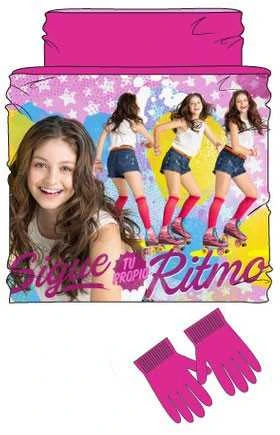 Disney Soy Luna vaikiškas šalikas, snukis + pirštinių rinkinys