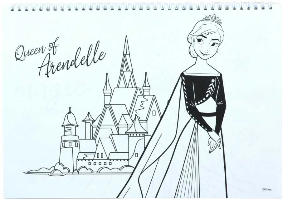 „Disney“ spiralinė eskizų knygelė „Frozen Heart“ su A/4 formato paveikslėliais ir 40 puslapių bei lipdukais
