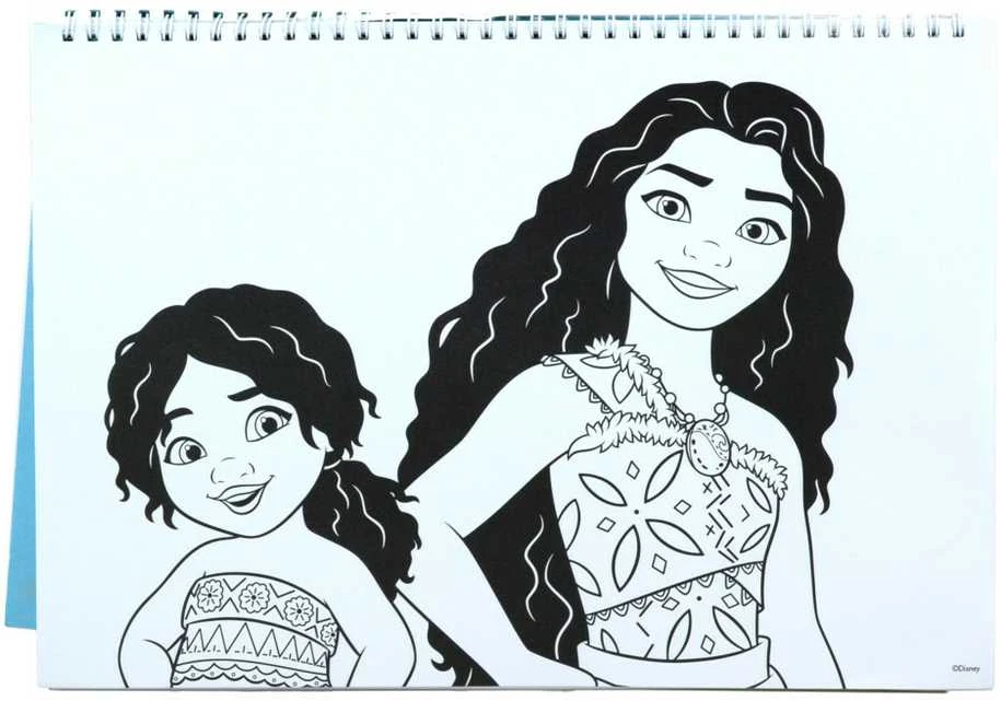 Disney Vaiana Together Again A/4 spiralinis eskizų sąsiuvinis su 40 lapų ir lipduku