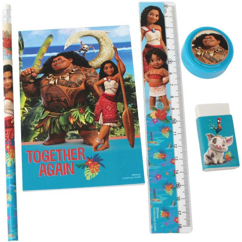 Disney Vaiana „Vėl kartu“ kanceliarinių prekių rinkinys, 5 vnt.