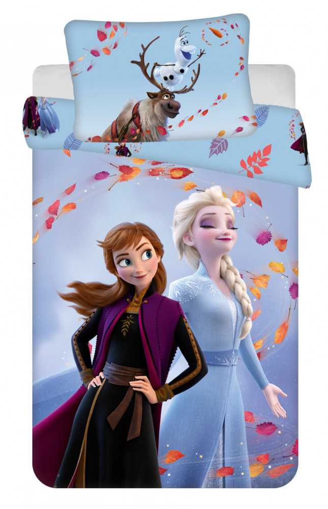 Patalynė bawełniana 100x135 Frozen Anna Elsa Kraina Lodu poszewka 40x60 dziecięca do łóżeczka